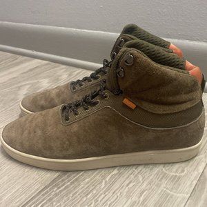 Vans LXVI Stat Brown Suede/ Orange High Top (VN-0RRM62Z) Men's Size 9.5